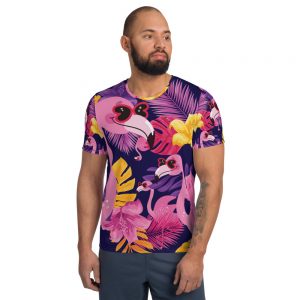 The Pink Flamingos Fundraiser - All-Over Print Men's Athletic T-shirt