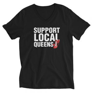 Support Local Queens - Unisex Short Sleeve V-Neck T-Shirt