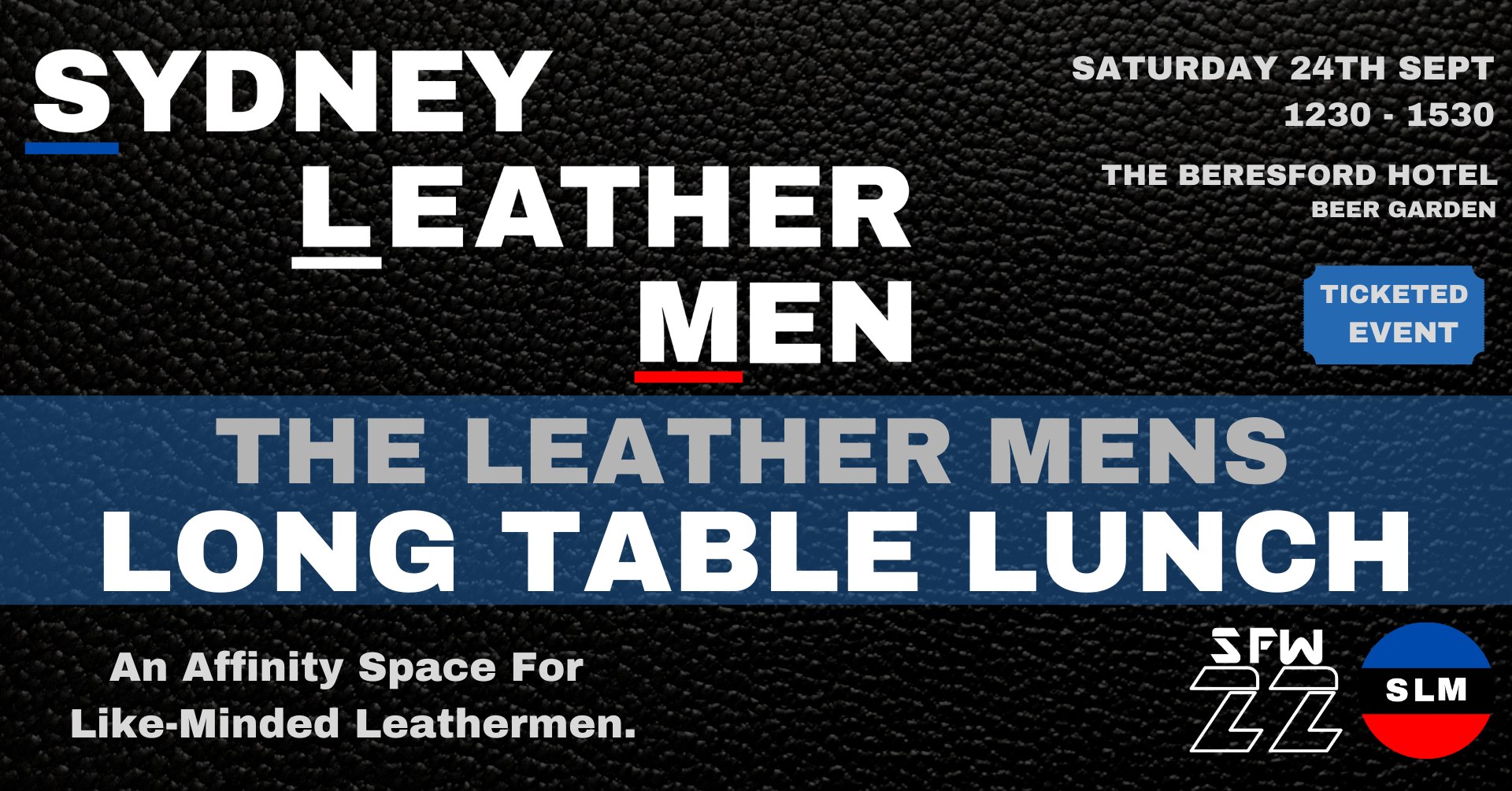 Leather Mens Long Table Lunch.